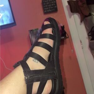 MIA Black Gladiator Sandals